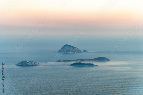 islands and rocks off the coast of Rio de Janeiro, Brazil photo