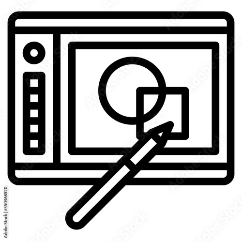 graphic tablet design creative graphic icon