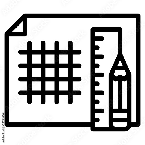 grid design sketching scale icon