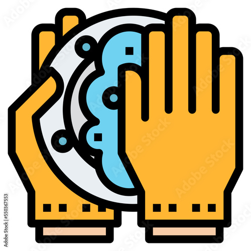 cleaning dish hygiene routine health icon
