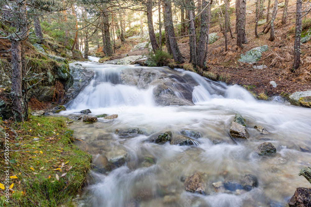 whitewater in the mountains of the Sierra de Guadarrama in Madrid whitewater in the mountains of the Sierra de Guadarrama in Madrid