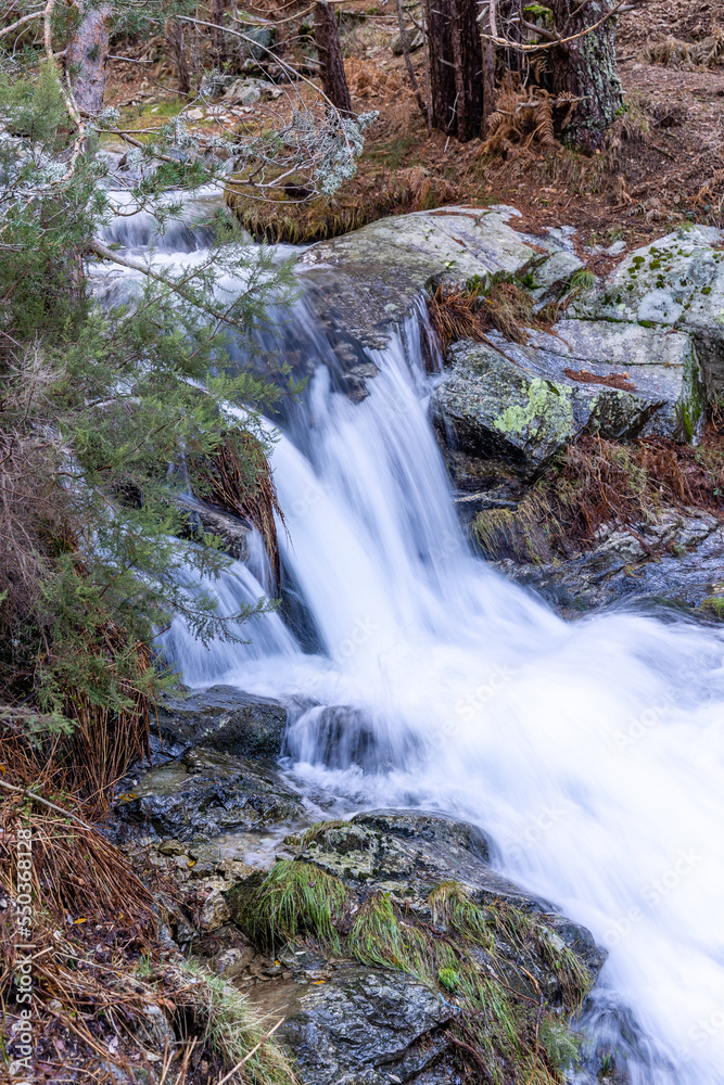 Obraz premium whitewater in the mountains of the Sierra de Guadarrama in Madrid