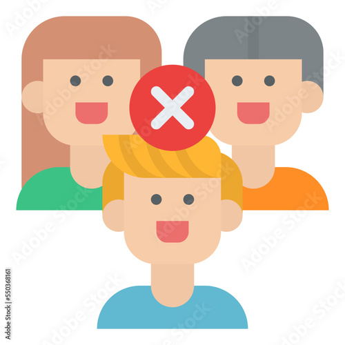 avoid crowd illness disease protection icon