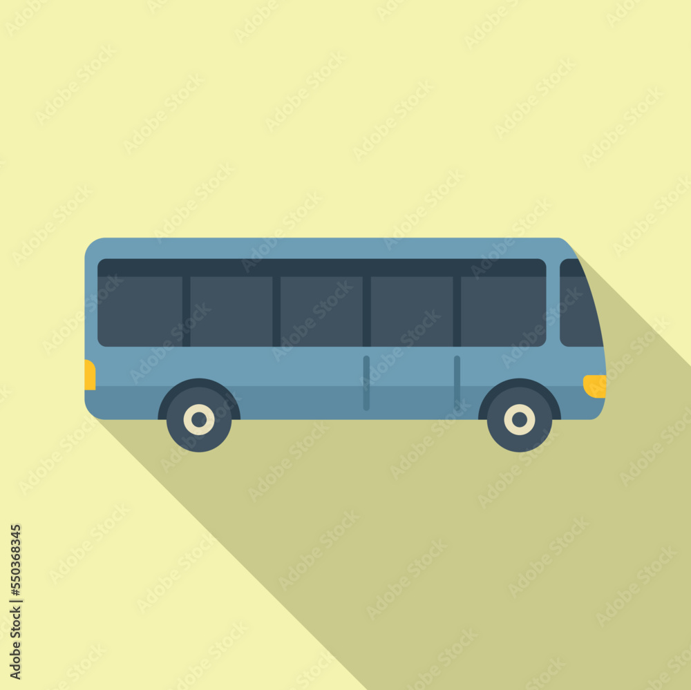 Traffic bus icon flat vector. Airport transfer. Terminal trip Traffic bus icon flat vector. Airport transfer. Terminal trip