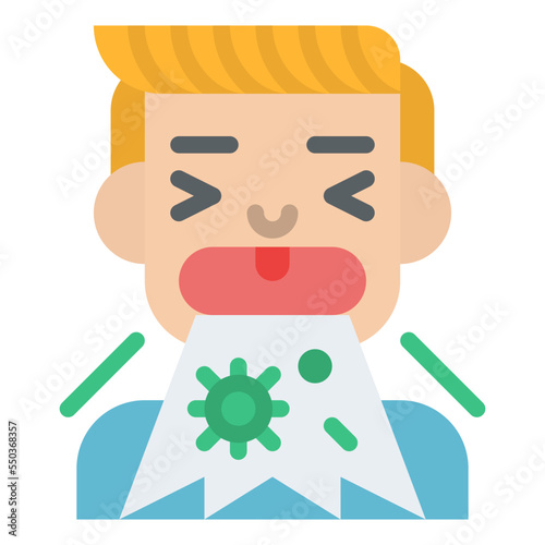 human coughing health illness icon