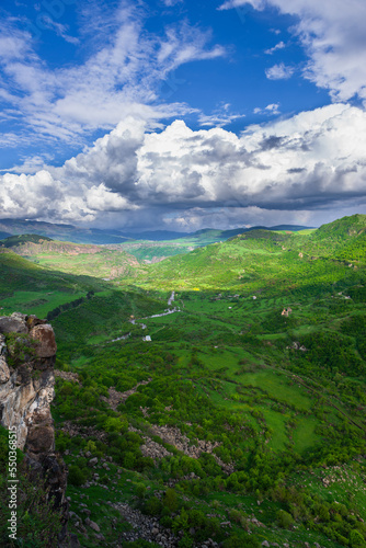 Gorgeous landsmark with mountains and Dzoraget river's canyon photo