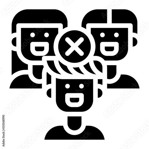 avoid crowd illness disease protection icon