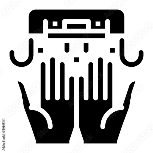 hand cleaning dryer health hygiene icon