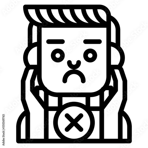 avoid touching face healthcare health protection icon