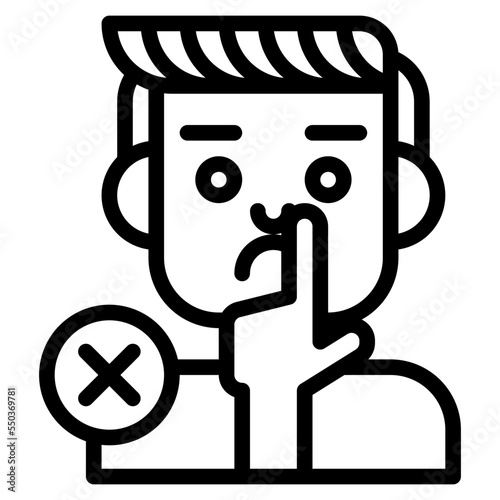 avoid touching nose healthcare health protection icon
