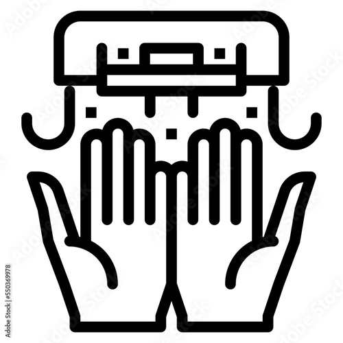 hand cleaning dryer health hygiene icon