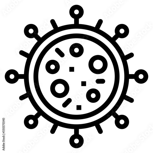 virus cell biology disease icon