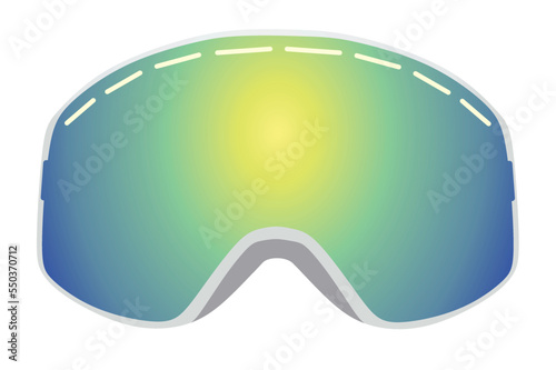 Ski googles. front view. vector