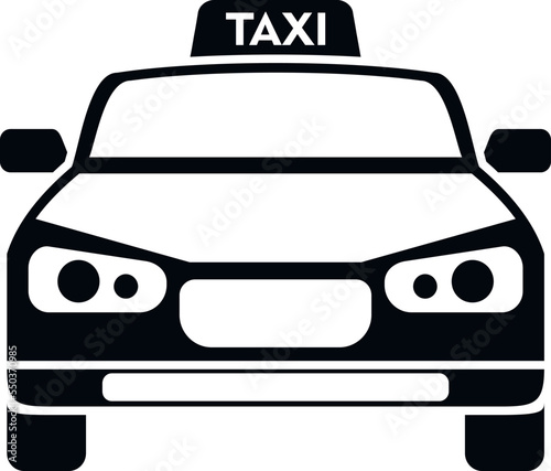 Taxi car icon simple vector. Airport transfer. Traffic plane