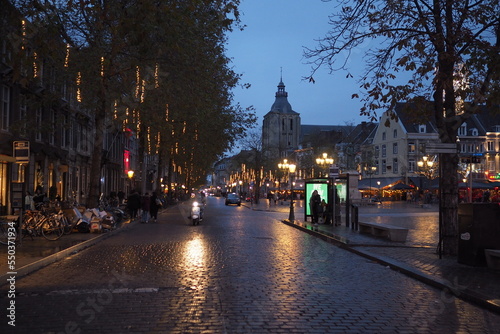 street in the evening