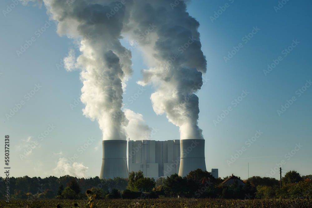 Braunkohlekraftwerk Schwarze Pumpe Lausitz - Kraftwerk - Power Plant - Kohle - Fossile Energie - Ecology - Kohlekraftwerk - Brown Coal Power Station - Germany, Europe - High quality photo