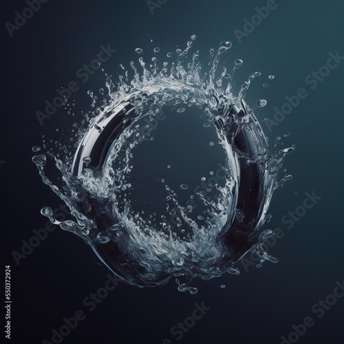 Water splash circle shape