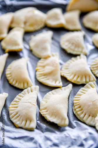 dumplings on a white plate