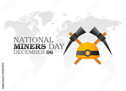 vector graphic of national miners day good for national miners day celebration. flat design. flyer design.flat illustration.