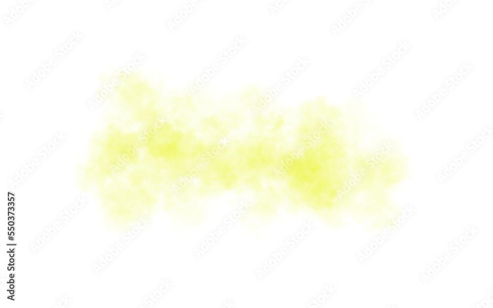 Yellow fluffy transparent cloud, fog or smoke Yellow fluffy transparent cloud, fog or smoke