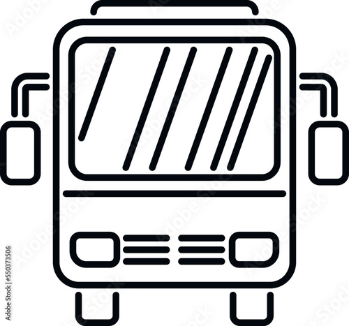 City bus icon outline vector. Airport trasfer. Trip traffic photo