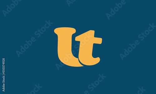Alphabet letters Monogram logo UT,UT, UT letter , U and T