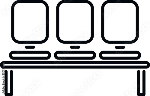 Airport chair icon outline vector. Luggage plane. Ticket air