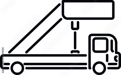 Airplane trap icon outline vector. Airport flight. Plane travel