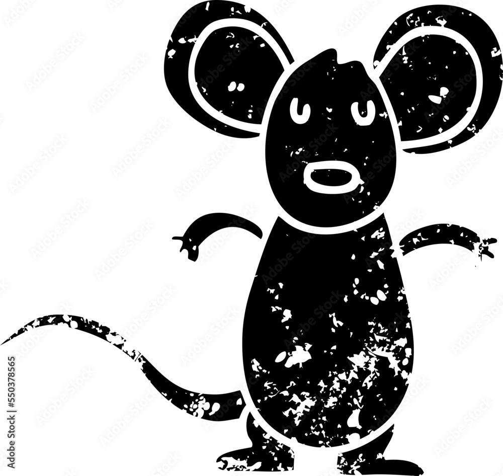 outline cartoon mouse rat Stock Vector | Adobe Stock