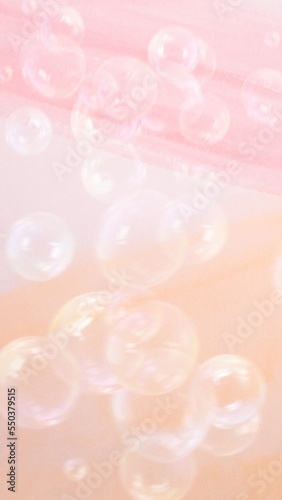 Color blur abstract background with bubbles