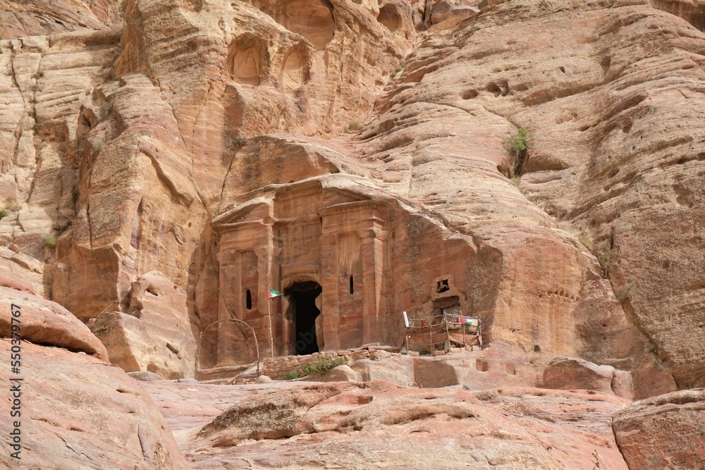 Amazing views on High Place of Sacrifice trail in ancient Nabataean city of Petra, Jordan. Petra is considered one of seven new wonders of world. Amazing views on High Place of Sacrifice trail in ancient Nabataean city of Petra, Jordan. Petra is considered one of seven new wonders of world.