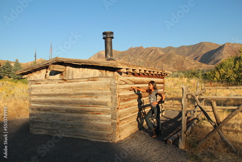 Woman at Pony Express National Historic Trail, Salt Lake City, Utah