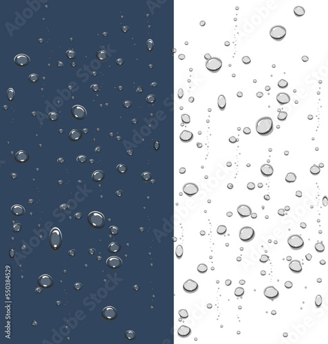 Vector background of raindrops on glass.