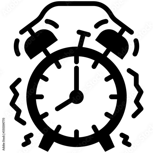 alarm clock solid icon