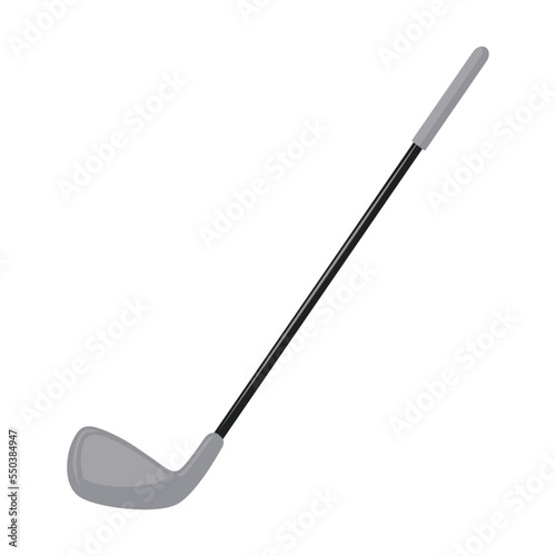 Golf club. Sport object or equipment flat vector illustration. Tennis, ping pong and badminton rackets, golf stick isolated on white