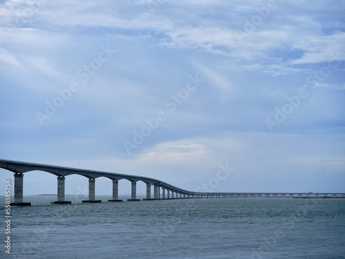 View of the new Herbert C Bonner Bridge spanning the Oregon Inlet on the Outer Banks of North Carolina © Jorge Moro
