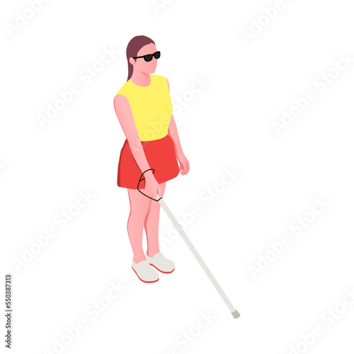 Blind Girl Isometric Composition