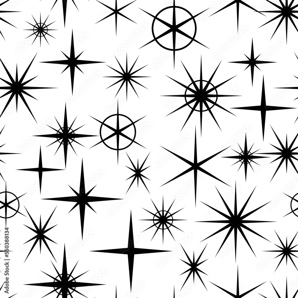 Star Abstract Pattern.Simple Seamless texture for your design