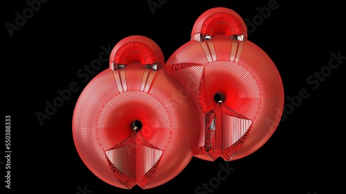 A 3D Illustration of a decorative object-artefact-art piece related to Christmas. Modelers, Decorators, Designers, and Artists must watch the mesh closely to easily make a version of their own.