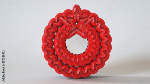 A 3D Illustration of a decorative object-artefact-art piece related to Christmas. Modelers, Decorators, Designers, and Artists must watch the mesh closely to easily make a version of their own.