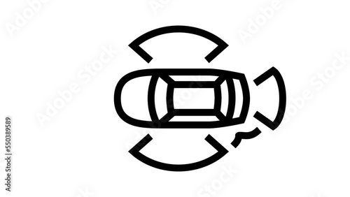autonomus vehicle line icon animation photo