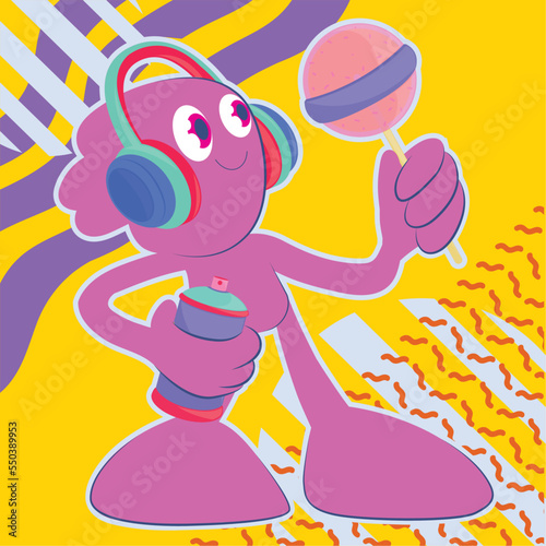 retro character style