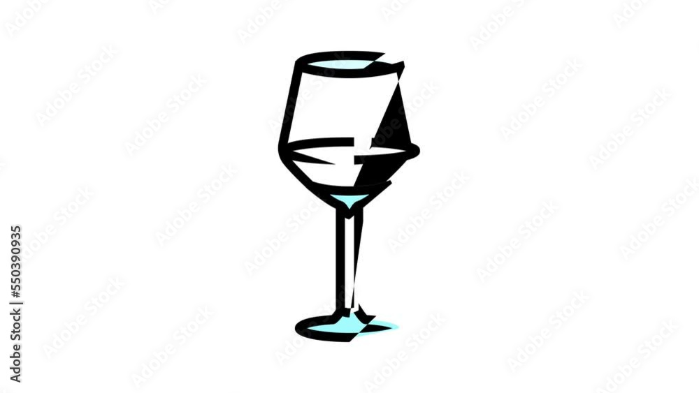 transparent wine glass color icon animation transparent wine glass color icon animation