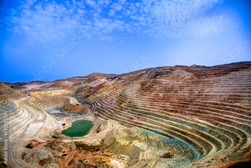 Colorful quarry in Milos island, Cyclades, Greece photo