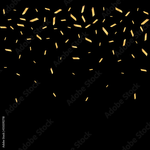 Yellow Glitter Vector Black Background. Luxurious