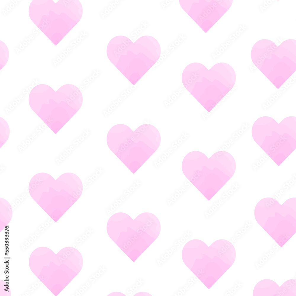 Hearts seamless background. Pink heart pattern. vector template for Valentine's day