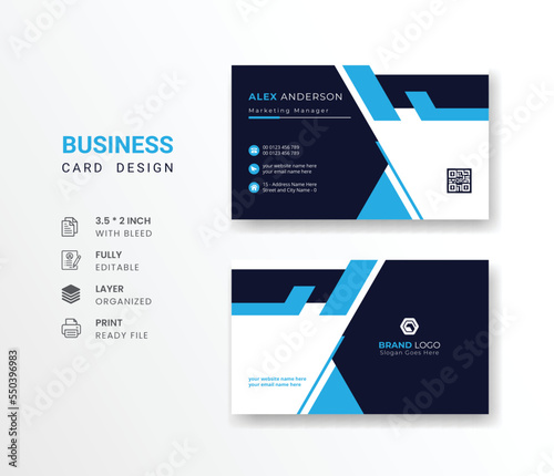 
Business card with company logo abstract background visiting card for corporate and personal use