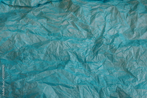 Textured Blue-Green Wrapping Paper Tissue as Background