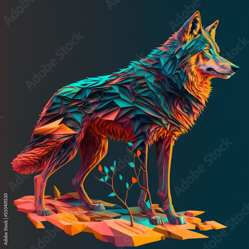 wolf in the woods