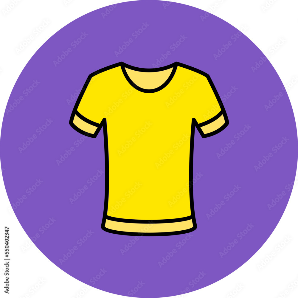 Tshirt Multicolor Circle Filled Line Icon Tshirt Multicolor Circle Filled Line Icon